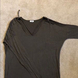 Long sleeve crossed top